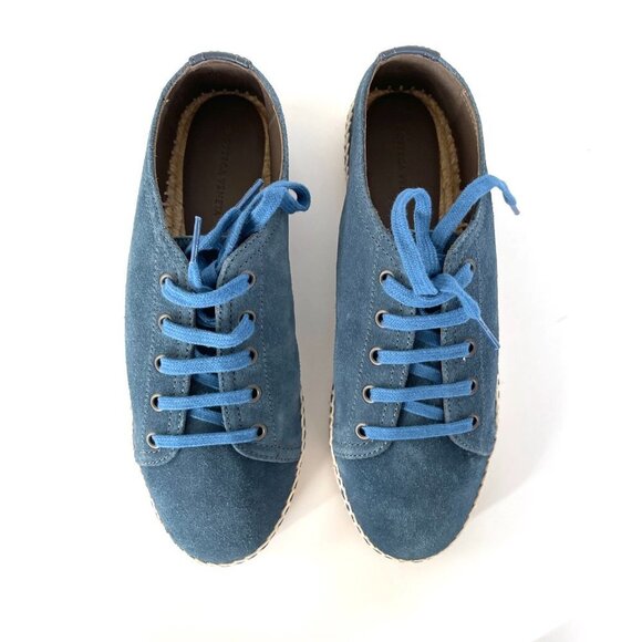 BOTTEGA VENETA Spritz Suede Denim blue espadrilles 522301 shoes, Size 41 - Picture 5 of 12
